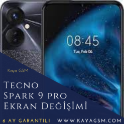 Tecno Spark 8 Pro ekran değişimi Kaya GSM uzman teknisyenleri tarafından 30 dakikada, 6 ay GARANTİLİ yapılır. İrtibat No: 0216 337 5353