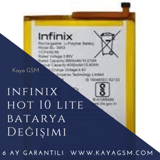 İnfinix Hot 10 Lite Batarya Değişimi