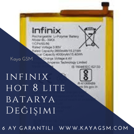 İnfinix Hot 8 Lite Batarya Değişimi