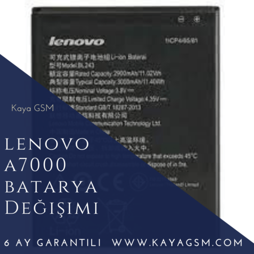 Lenovo A7000 Batarya Değişimi